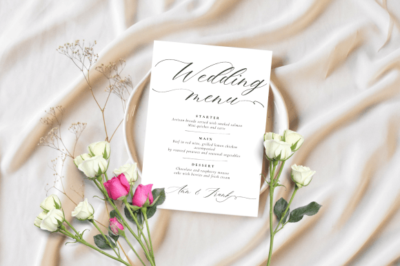 Custom Wedding Canva Menu Template