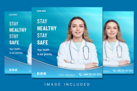 Health Clinic Social Media Post Template