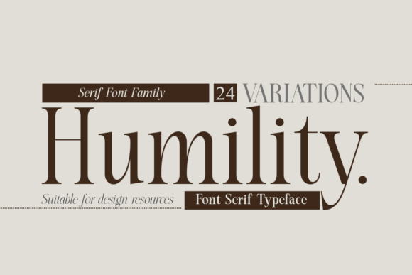 Humility Serif Font