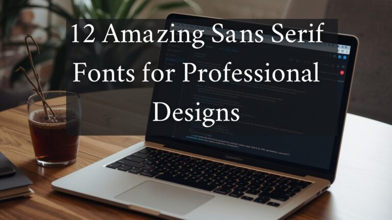 12 Amazing Sans Serif Fonts for Professional Designs