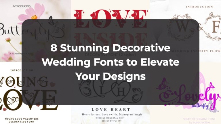 8 Stunning Decorative Wedding Fonts to Elevate Your Designs