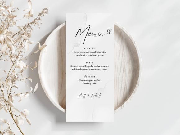 Wedding Menu Canva Template