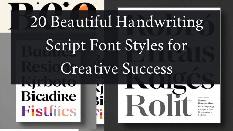 20 Beautiful Handwriting Script Font Styles for Creative Success