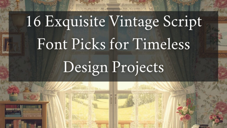 16 Exquisite Vintage Script Font Picks for Timeless Design Projects