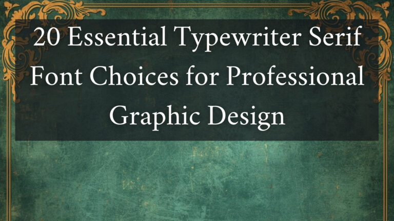 20 Essential Typewriter Serif Font Choices for Professional Graphic Design