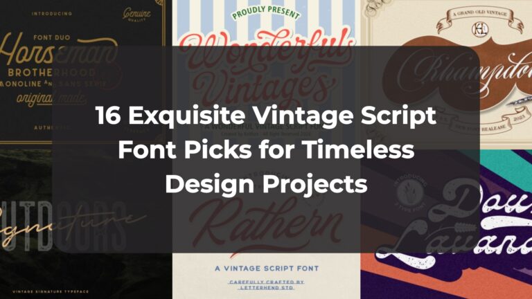 16 Exquisite Vintage Script Font Picks for Timeless Design Projects
