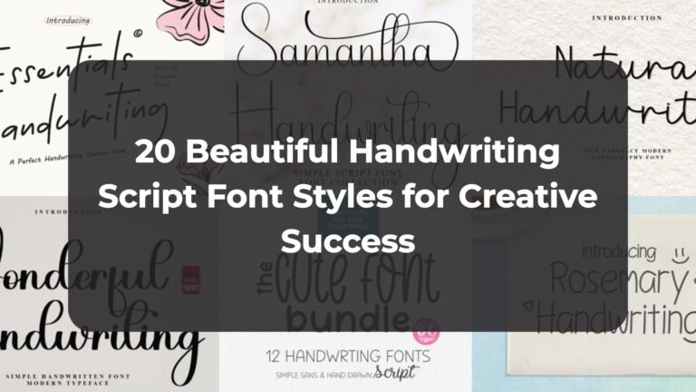 20 Beautiful Handwriting Script Font Styles for Creative Success