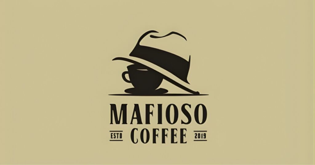Coffee Cup Mafia Detective Hat Cafe Logo