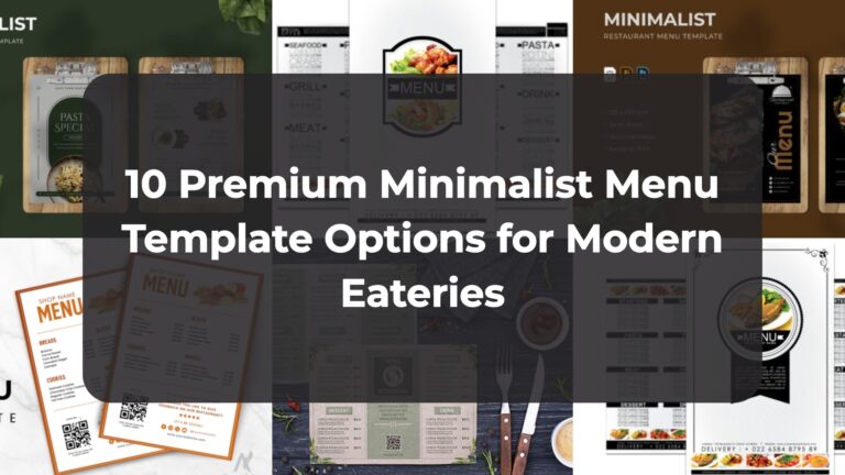 10 Premium Minimalist Menu Template Options for Modern Eateries