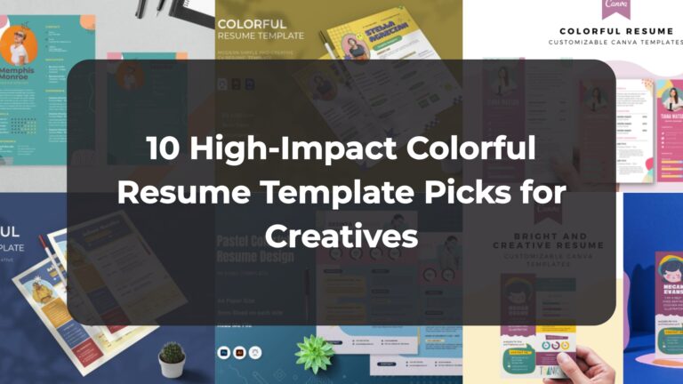 10 High-Impact Colorful Resume Template Picks for Creatives