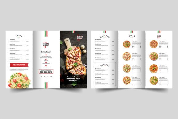 Crush Pizza Menu Template