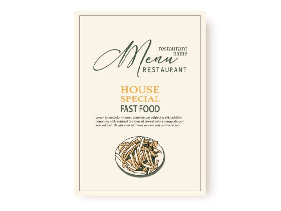 Kawaii Fast Food Menu Template