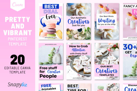 Pretty and Vibrant Editable Pinterest Template