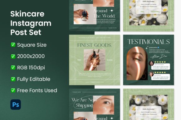 Skincare Instagram Template