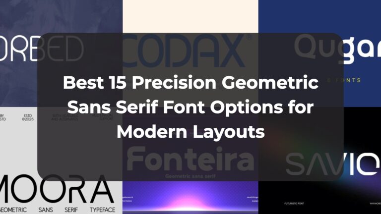 Best 15 Precision Geometric Sans Serif Font Options for Modern Layouts