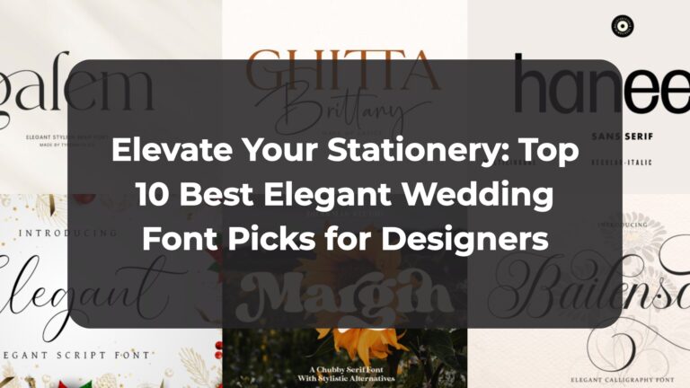 Elevate Your Stationery: Top 10 Best Elegant Wedding Font Picks for Designers