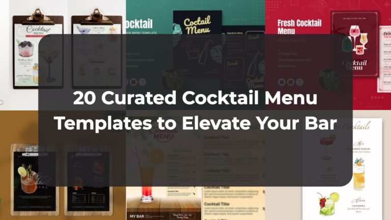20 Curated Cocktail Menu Templates to Elevate Your Bar