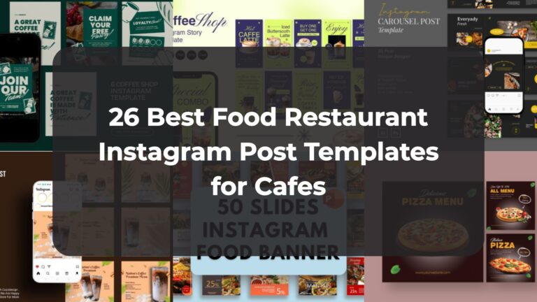 26 Best Food Restaurant Instagram Post Templates for Cafes