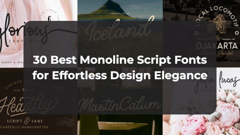 30 Best Monoline Script Fonts for Effortless Design Elegance
