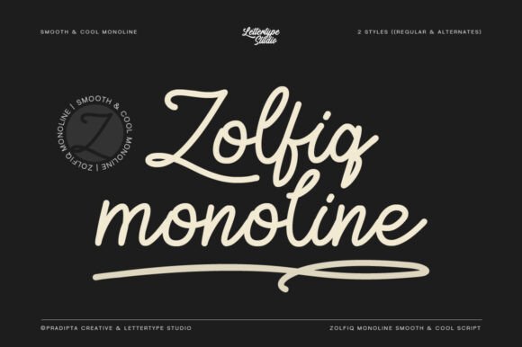 Zolfiq Monoline Script Font
